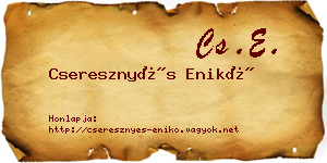 Cseresznyés Enikő névjegykártya